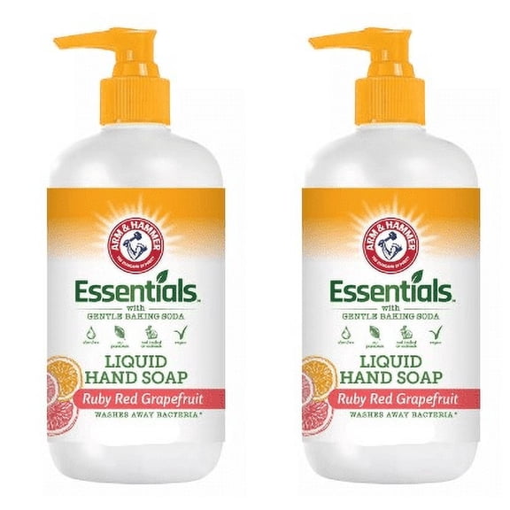 Arm & Hammer Essentials Liquid Hand Soap - Ruby Red Grapefruit, 12 FL OZ (2 Pack) New