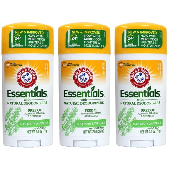 Arm & Hammer Essentials Natural Deodorant, Fresh - 2.5 oz - 3 pk