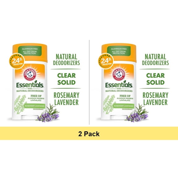 Arm & Hammer Essentials Natural Deodorant Rosemary Lavender 2.5 oz - 2 Pack