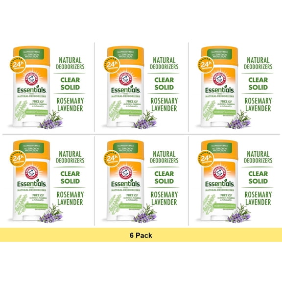 Arm & Hammer Essentials Natural Deodorant Rosemary Lavender 2.5 oz - 6 Pack