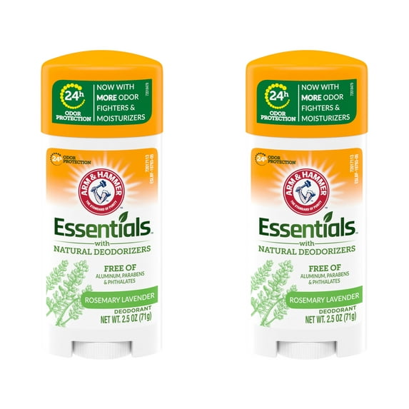 Arm & Hammer Essentials Deodorant Solid, Rosemary & Lavender, 2.5 oz (2 pack)