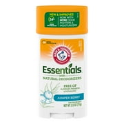 Arm & Hammer Essentials Solid Deodorant, Clean Juniper Berry, 2.5 oz, Unisex