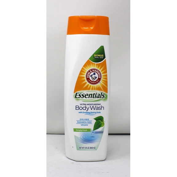 Arm & Hammer Essentials Ultra Moisturizing Body Wash Simply Fresh 12 Ounce