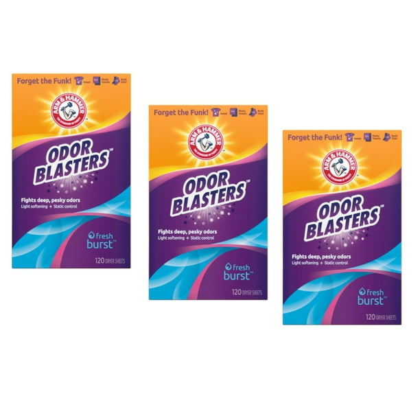 Arm & Hammer Fabric Softener Dryer Sheets, Odor Blaster Fresh Burst