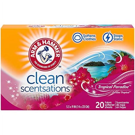 Arm & Hammer Fabric Softener Sheets, Tropical Paradise, 20 Count