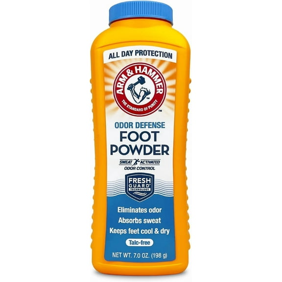 ARM & HAMMER Foot Odor Control Powder 7 oz (Pack of 2)