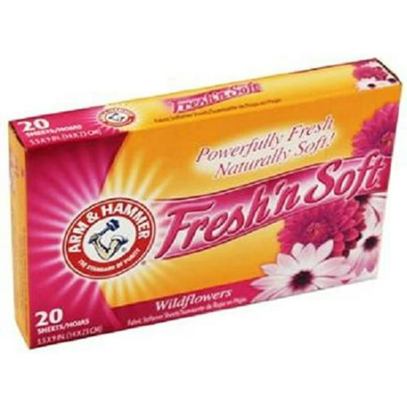 Arm & Hammer Fresh 'N Soft Fabric Softener Sheets, Wildflowers, 20 Count