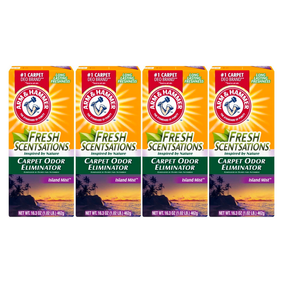 Arm & Hammer Fresh Sensations Island Mist Carpet Odor Eliminator (16.3 oz., Pack of 4)