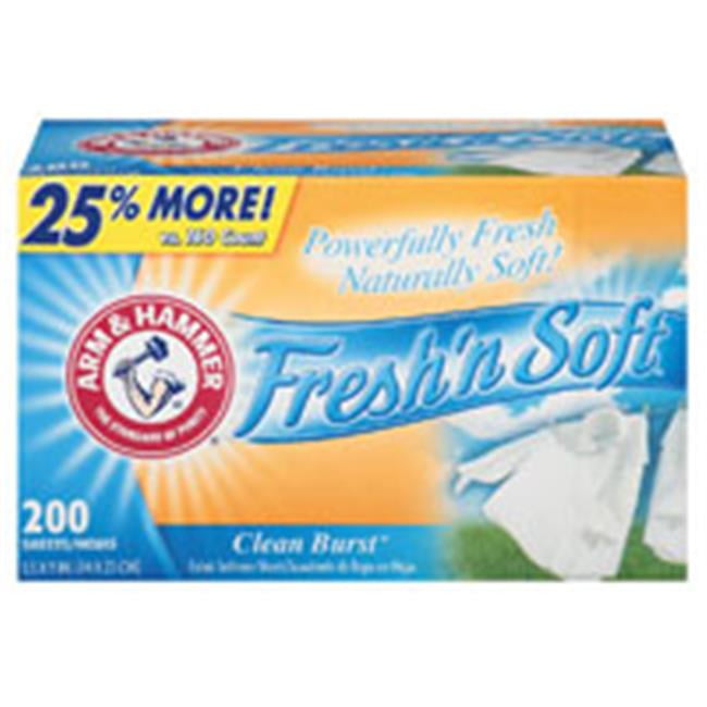 Arm & Hammer Fresh'n Soft Fabric Softener Sheets Clean Burst 200 CT