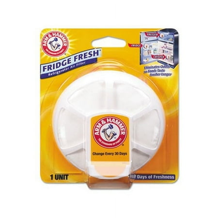 Arm & Hammer Fridge Fresh Refrigerator Air Filter with Baking Soda, Odor Eliminator, 30 Day Freshness, 1 Unit