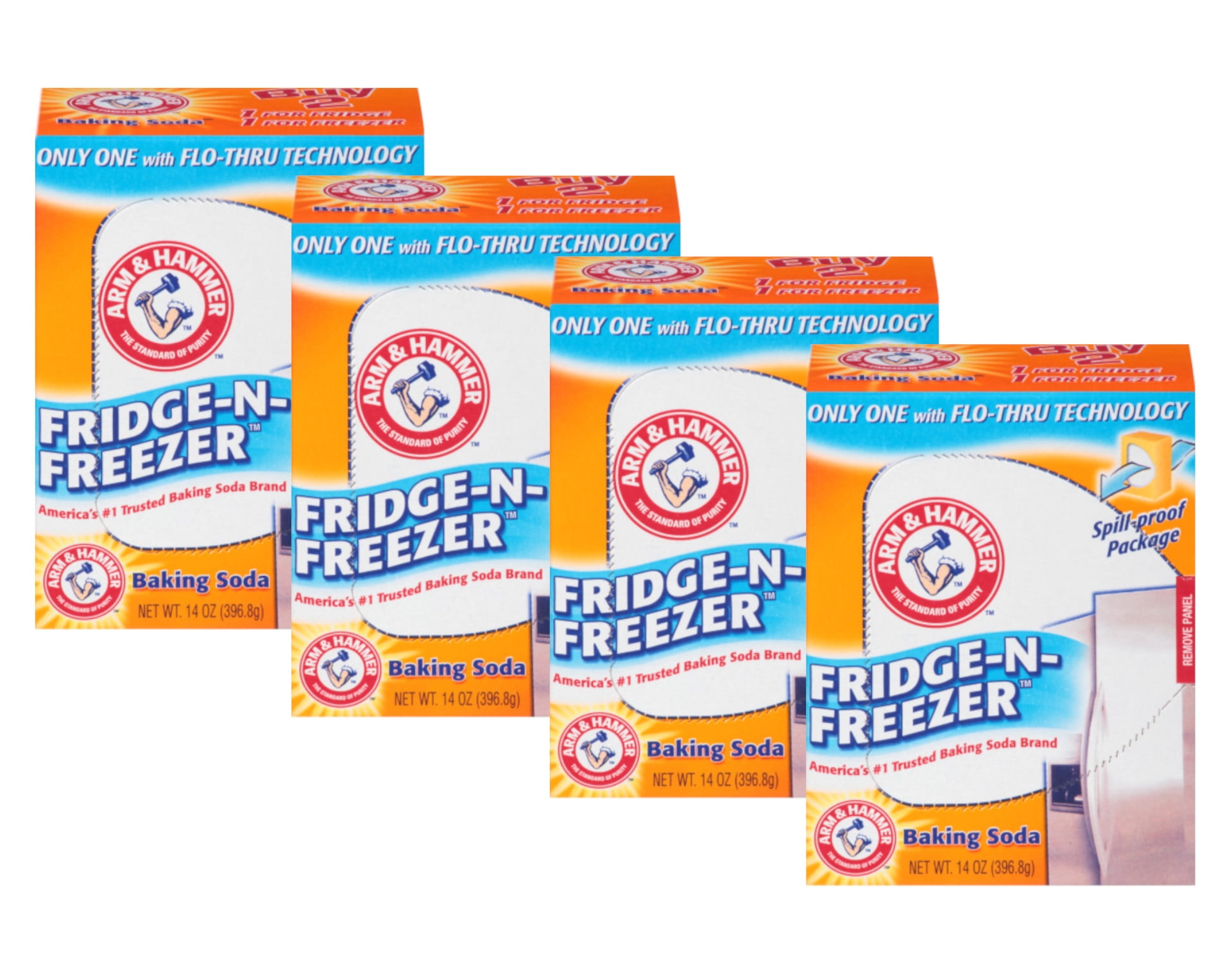 Arm & Hammer FridgeNFreezer Baking Soda, 14 Oz. Pack of 4