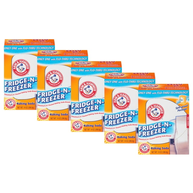 Arm & Hammer FridgeNFreezer Baking Soda, 14 Oz. Pack of 5