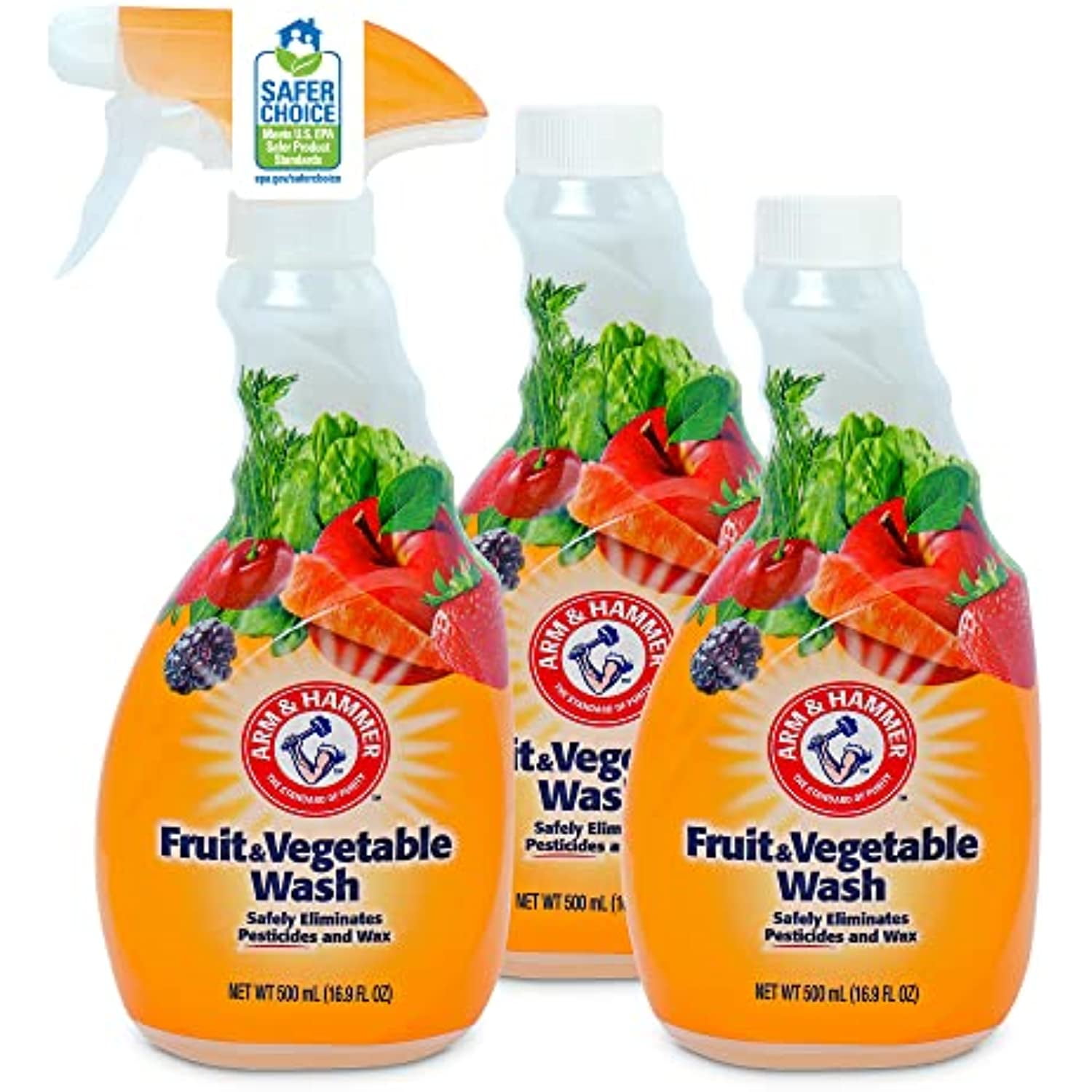 Arm & Hammer Baking Cleaning, Fruit & Vegetable Wash, 16oz Bottles