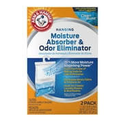 Arm & Hammer Hanging Bags Moisture Absorber for Closets, Clean Burst Scent, 16 oz., 2 Pack