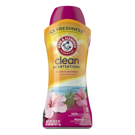 ARM & HAMMER Clean Scentsations In-Wash Scent Booster, Laundry Scent Booster Tropical Paradise scent, 37.8 Oz