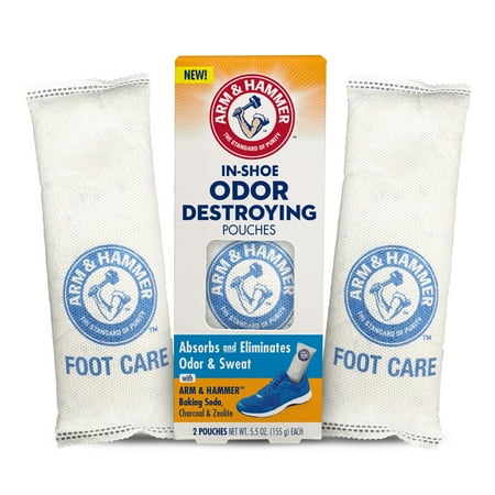Arm & Hammer in-Shoe Odor Destroying Pouches, 2 Pack