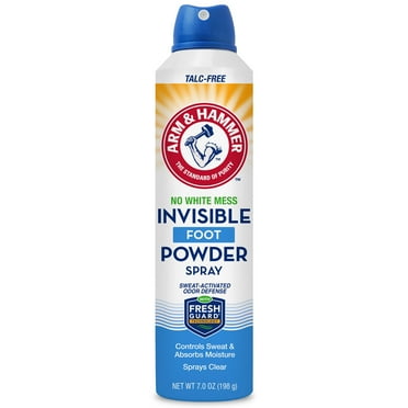 Arm Hammer Invisible Foot Powder Spray for Odor Control, 7 oz