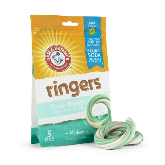Arm & Hammer Mint Flavor Dry Dental Treats for Dogs, 6.2 oz. (5 Count)