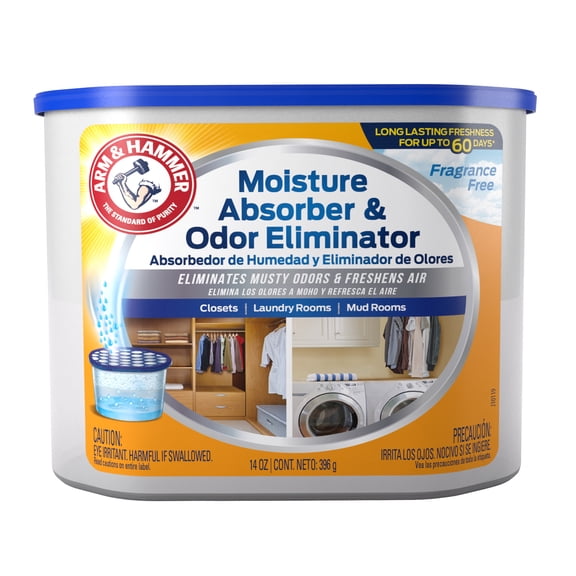 Arm & Hammer Moisture Absorber Tub, Fragrance Free Desiccant, 14 oz