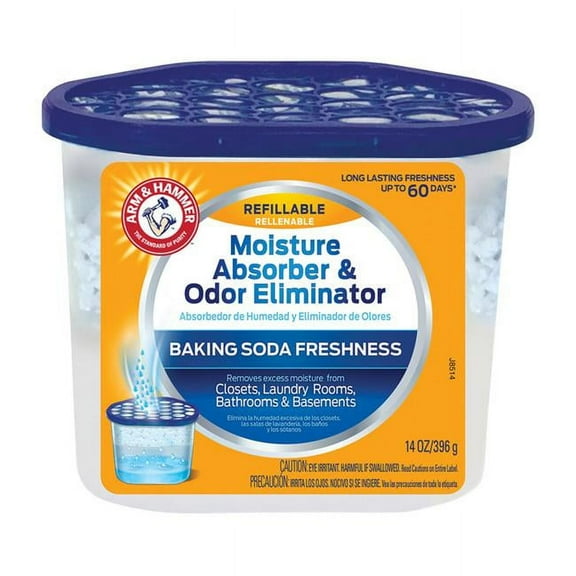 Arm & Hammer Moisture Absorbers No Scent Moisture Absorber & Odor Eliminator, 14 oz - Case of 6