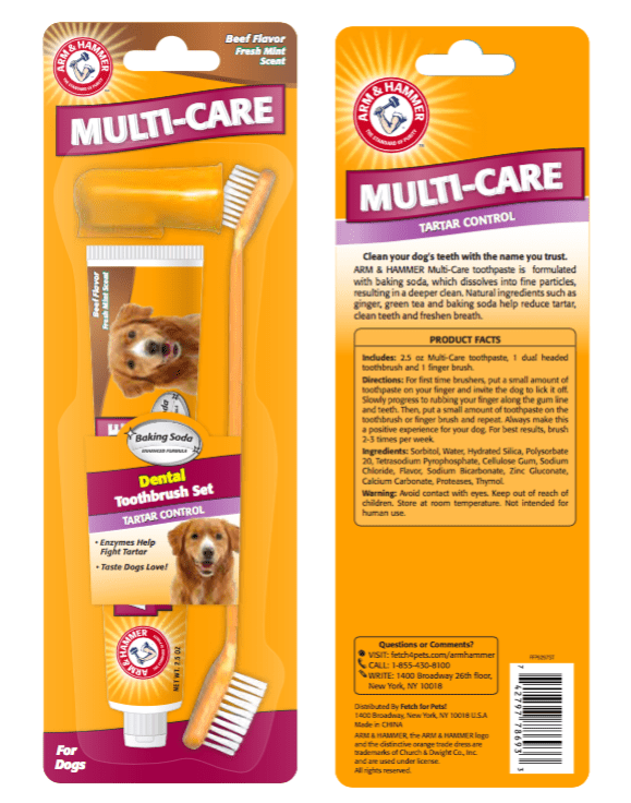 Arm & Hammer MultiCare Tartar Control Enzymatic Dog Toothbrush