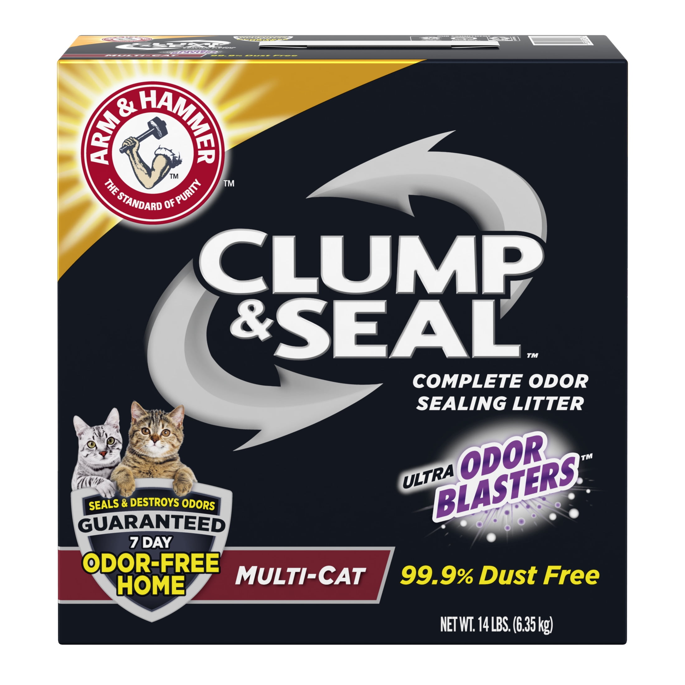 ARM HAMMER Clump Seal Multi Cat Complete Odor Sealing Clumping Cat Litter 14 lb