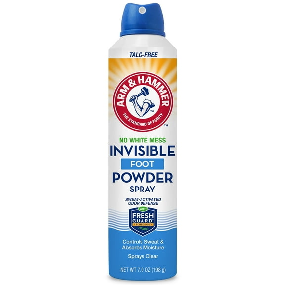 Arm & Hammer No White Mess Invisible Spray Foot Powder, 7 Ounces