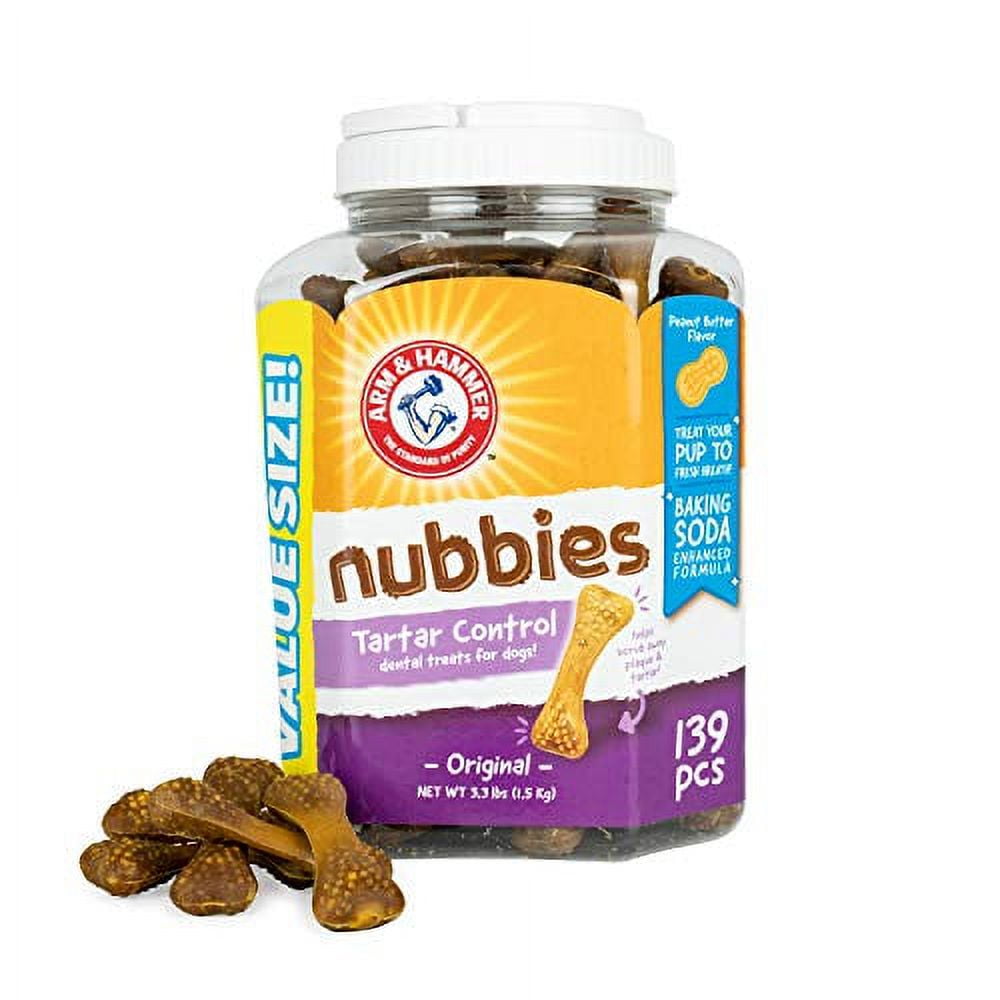 Arm Hammer Nubbies Dental Treats for Dogs Value Pack Peanut Butter Walmart