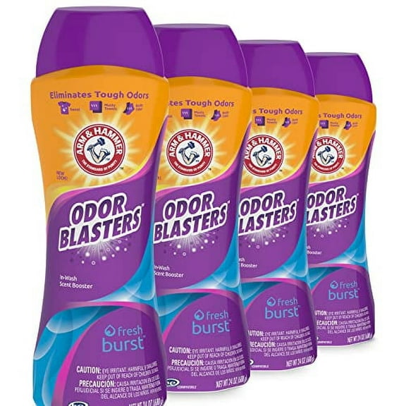 Arm & Hammer Odor Blaster In-Wash Scent Booster - Fresh Burst, 24 oz, Pack of 4