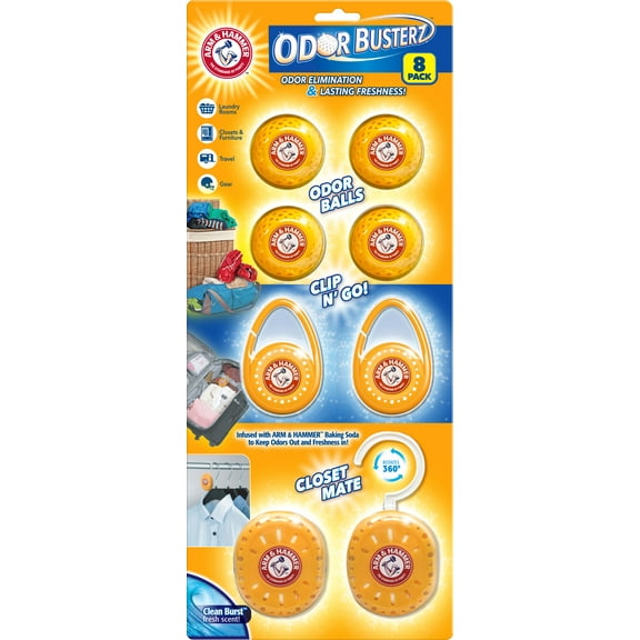 Arm & Hammer Odor Busterz Deodorizer Collection, 8 Pack