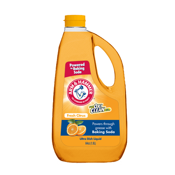 Arm & Hammer + Oxi Clean Ultra Dish Liquid Soap, Fresh Citrus, 64 oz