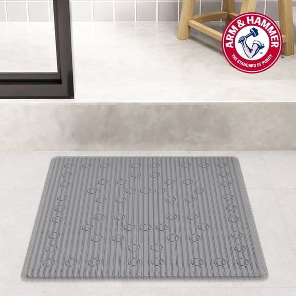 Arm & Hammer™ Performance Foam Shower Tub Mat, 21x21, Gray