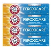 ARM & HAMMER Peroxicare Toothpaste for Gum Health, Baking Soda Toothpaste, Clean Mint, 6.0 oz Pack of 4