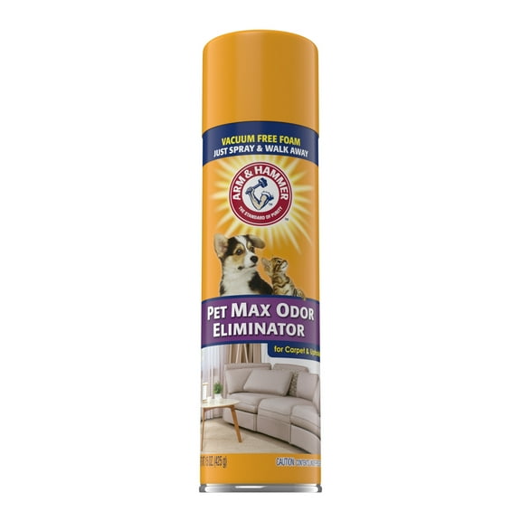 ARM & HAMMER Pet Max Odor Eliminator Foam for Carpet and Upholstery, Sunburst Fresh Scent, 15 oz