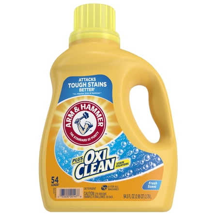 Arm & Hammer Plus OxiClean Fresh Scent, 54 Loads Liquid Laundry Detergent, 94.5 Fl oz