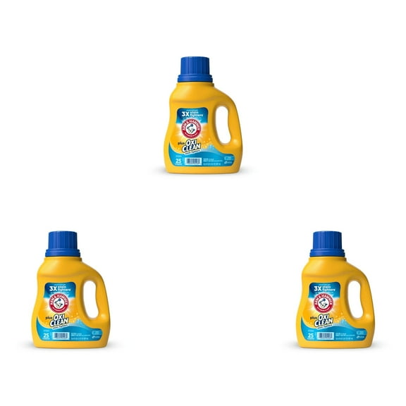 Arm & Hammer Plus OxiClean Laundry Detergent 32.5 fl oz 3 Pack (32.5 fl oz 3)