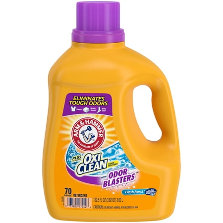 Arm & Hammer Plus OxiClean Odor Blasters Fresh Burst, 70 Loads Liquid Laundry Detergent, 122.5 Fl Oz