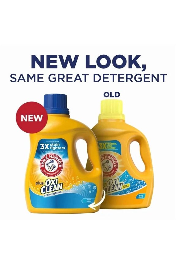Plus Oxiclean Stain Fighter Liquid Laundry Detergent, Fresh Scent,