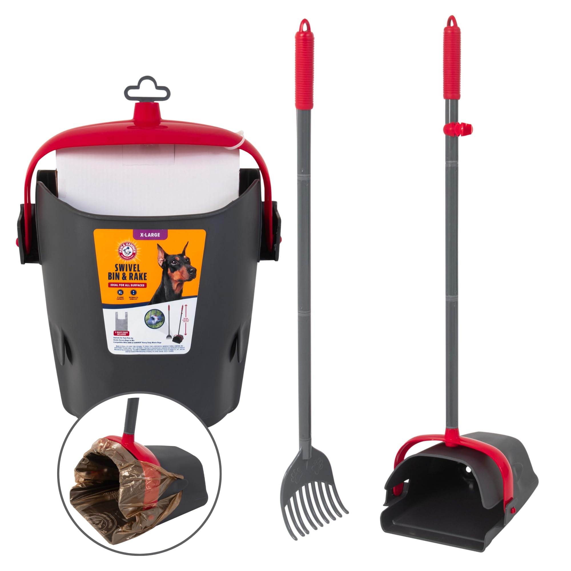 Arm & Hammer Pooper Scooper for Extra Large Dogs Heavy Duty, Outside