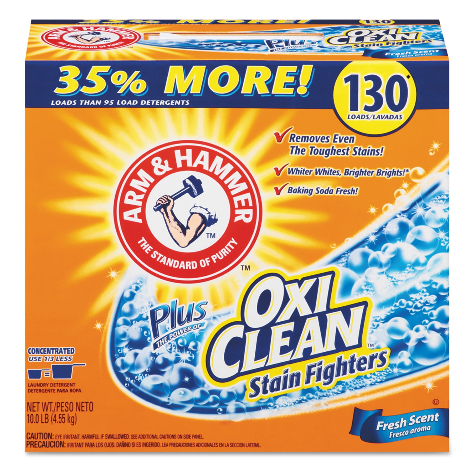 Power of OxiClean Powder Detergent, Fresh, 9.92 lb Box, 3/Carton Power of OxiClean Powder Detergent, Fresh, 9.92 lb Box, 3/Carton