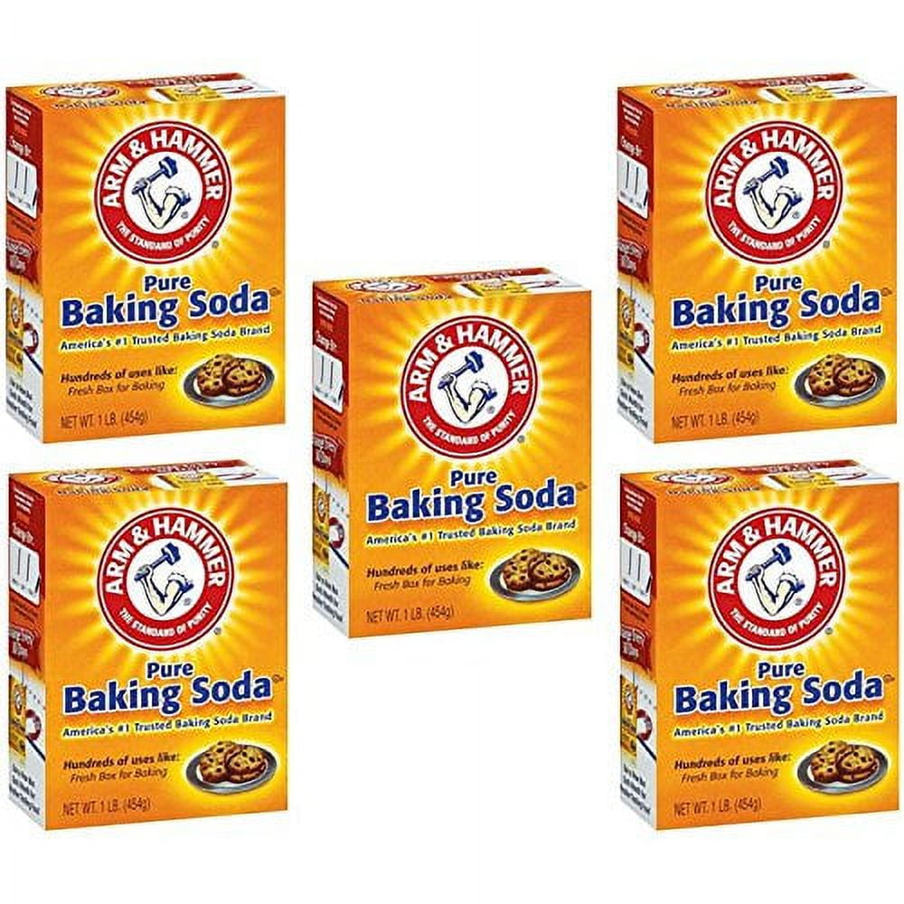 Arm & Hammer Pure Baking Soda 1 Lb. Box (Pack Of 5)