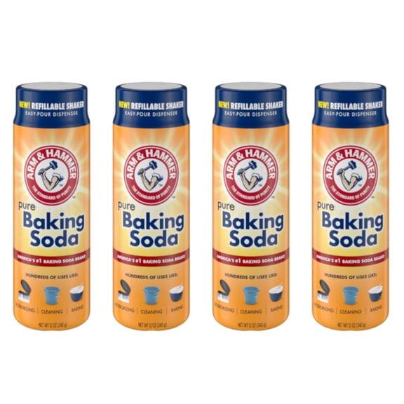 Arm & Hammer Pure Baking Soda 12 Oz. Refillable Shaker - Pack of 4