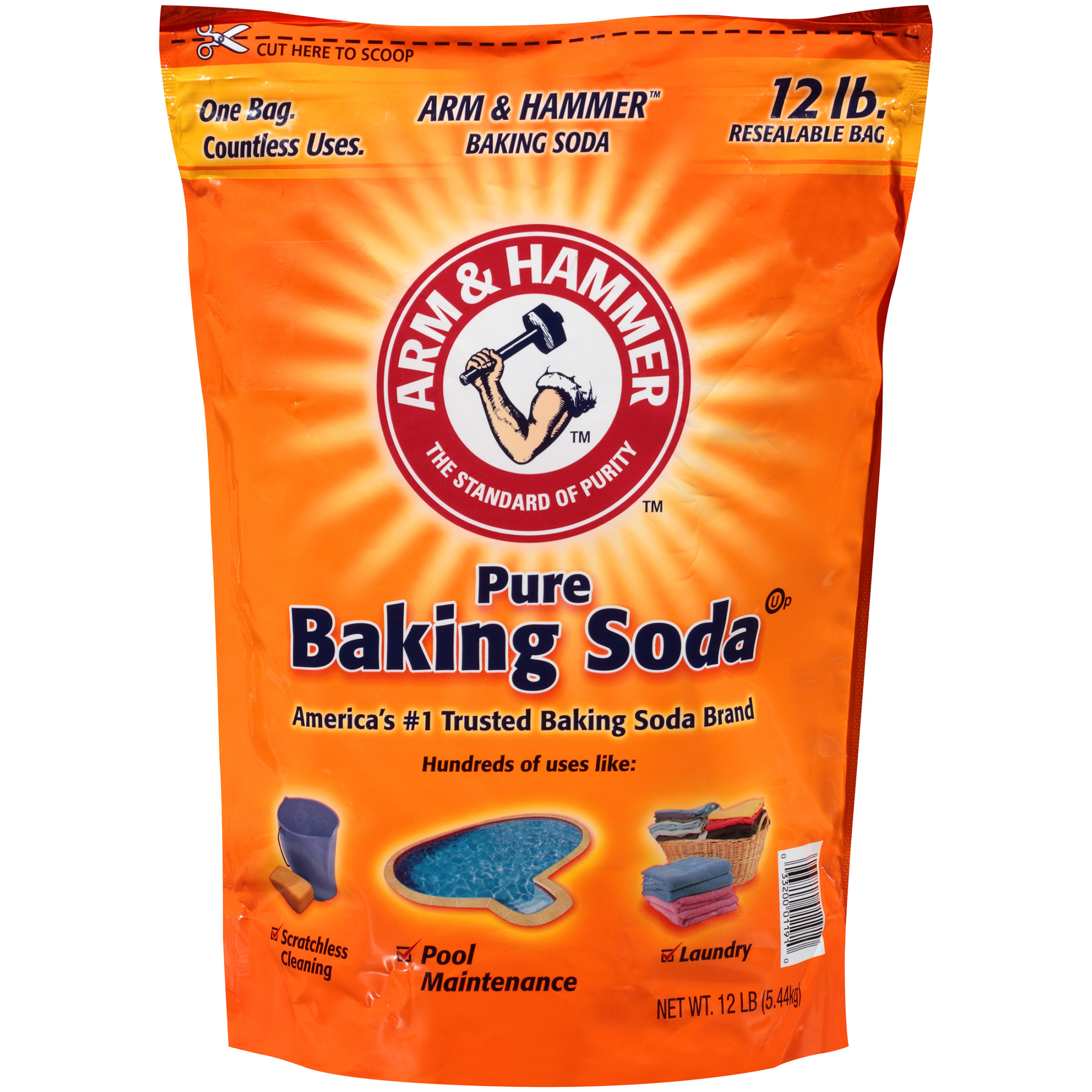 Arm & Hammer Pure Baking Soda, 12 lb., Reseable Bag - image 1 of 16