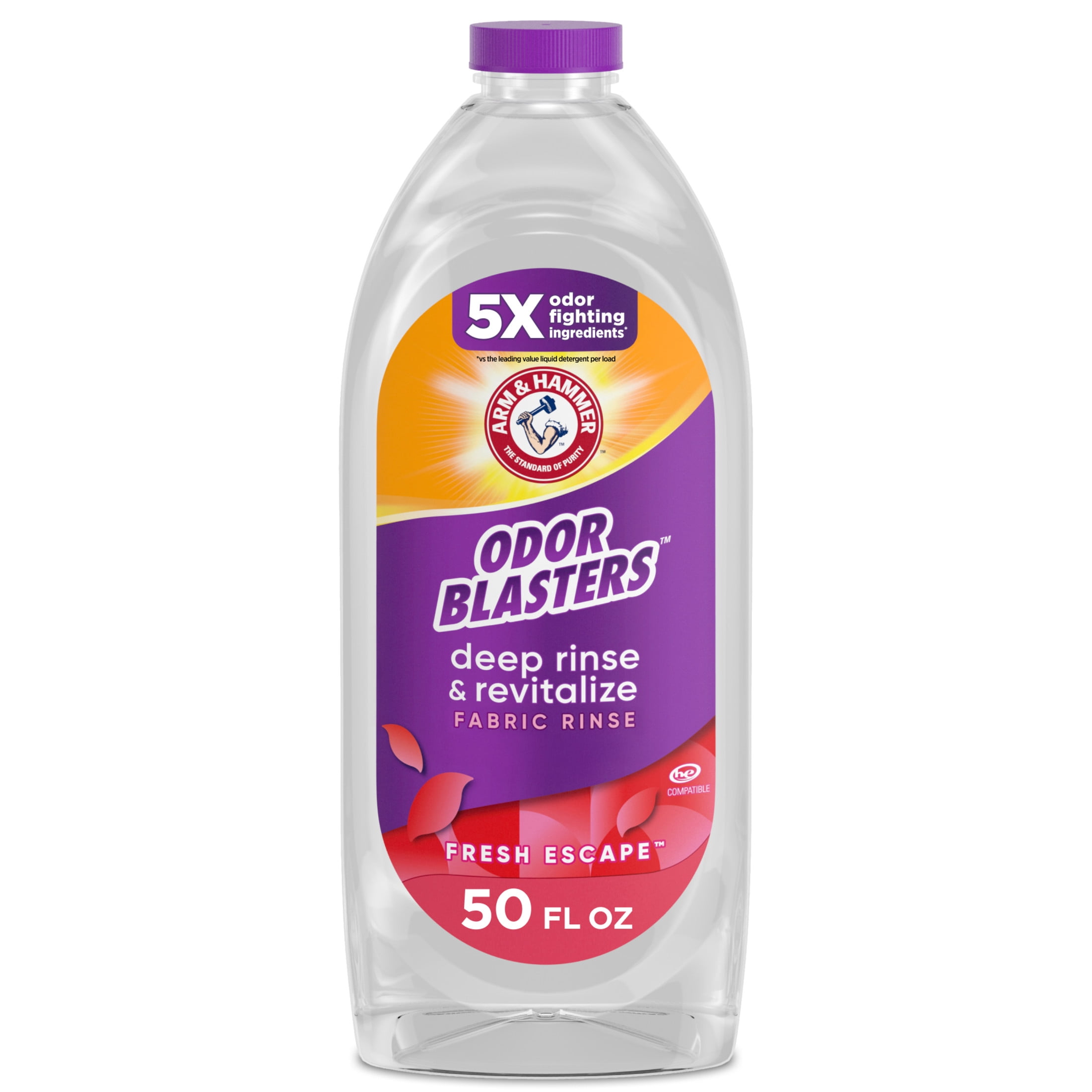 ARM & HAMMER Odor Blasters Deep Rinse and Revitalize Laundry Fabric Rinse, Fresh Escape, 50 fl oz