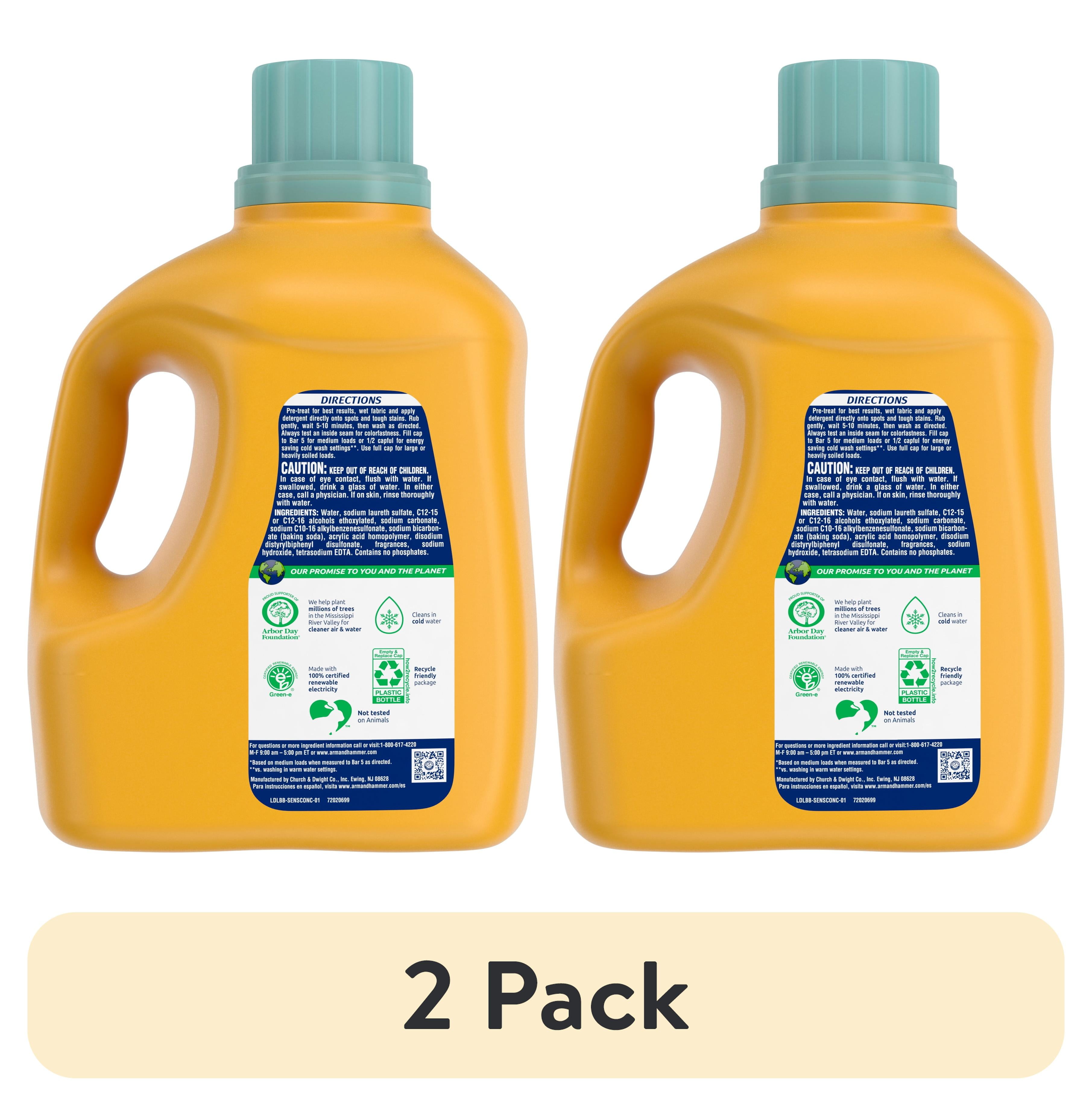 (2 pack) Arm Hammer Sensitive Skin Plus Fresh Scent, 107 Loads Liquid