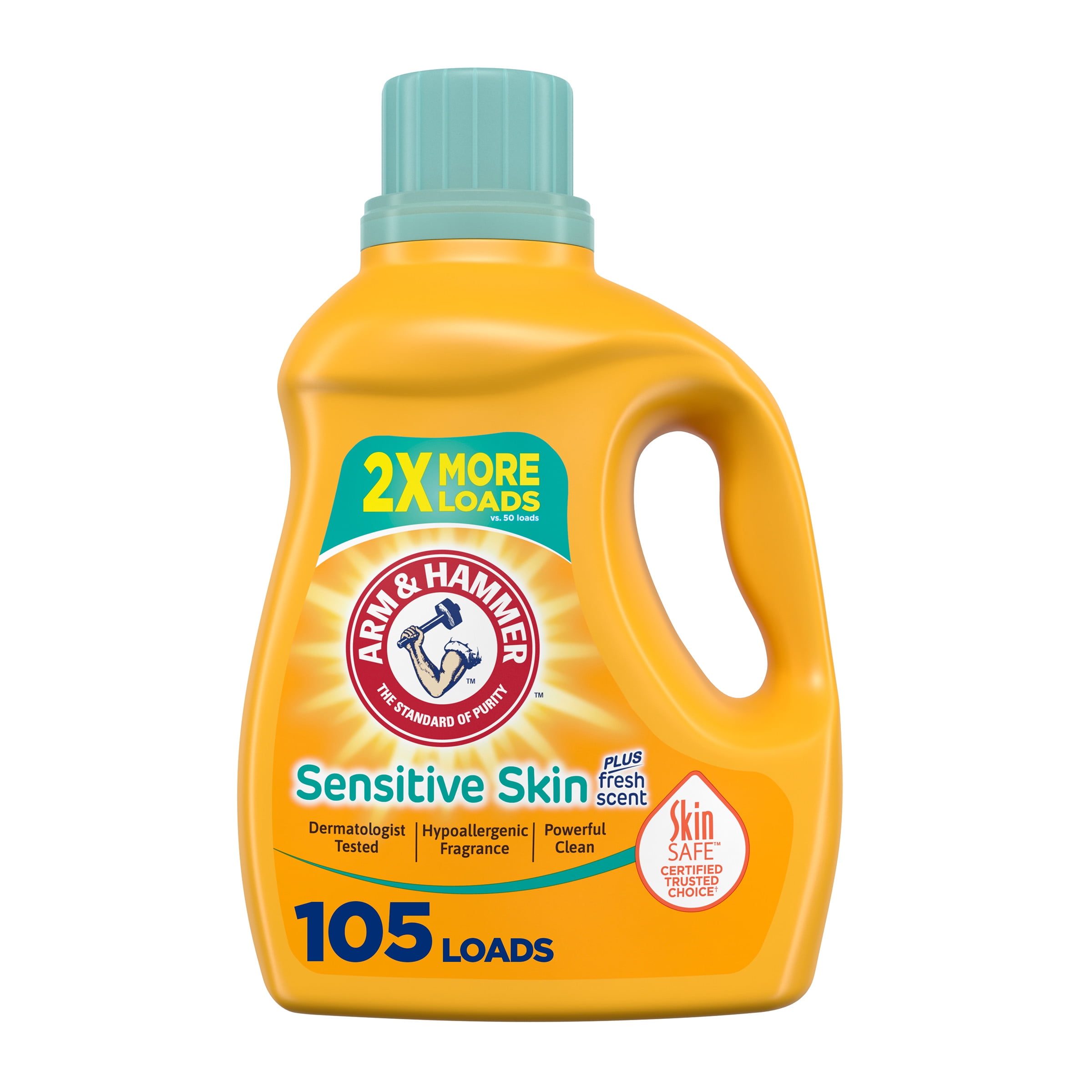 Arm & Hammer Sensitive Skin Plus Liquid Laundry Detergent, Fresh Scent