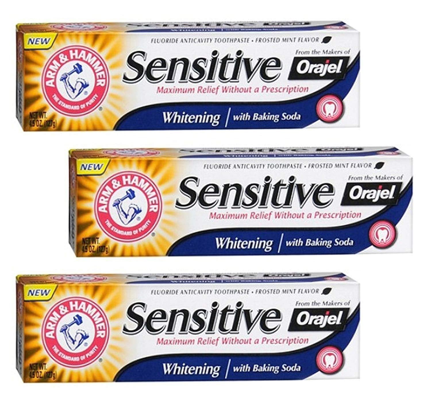 Arm & Hammer Sensitive Toothpaste Orajel, Enamel Strengthening, Frosted