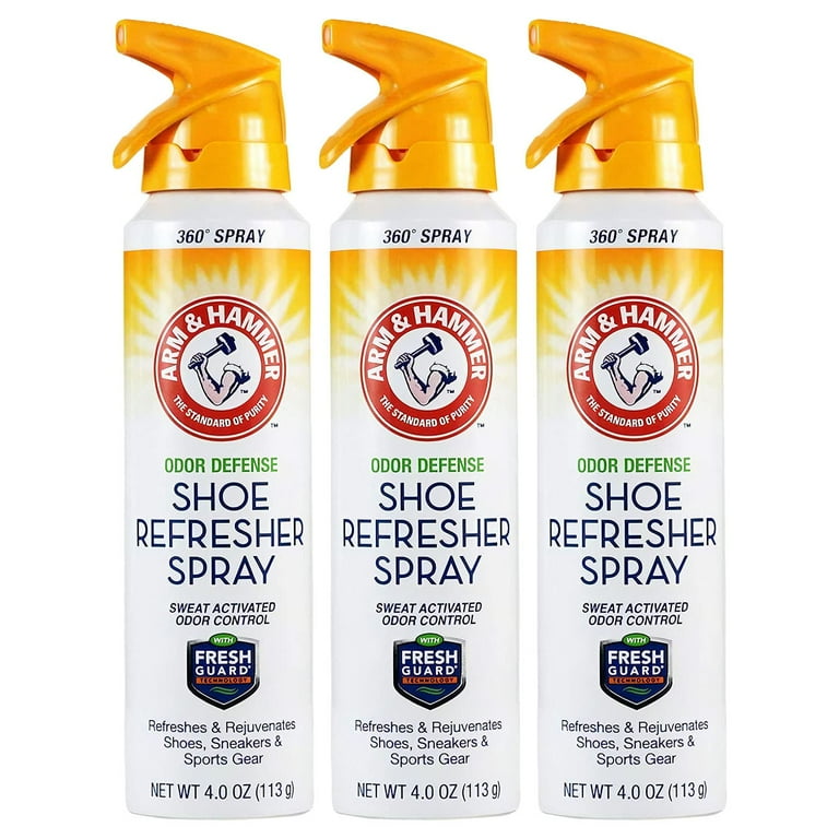 Arm and Hammer Shoe Refresher Spray Multi Purpose Odor Remover for All Types of Footwear Shoe Deodorizer Spray Shoe Odor Eliminator Shoe Spray Shoe Smell Eliminator 4 oz 3 Pack Walmart