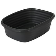 Arm & Hammer Simply Recycled Open Cat Litter Pan Multi-Cat Rimmed Plastic Box, Jumbo, Black