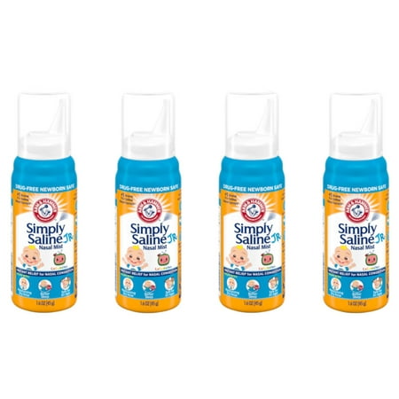 Arm & Hammer Simply Saline Baby Nasal Saline Mist, 1.5 FL OZ (Pack of 4)